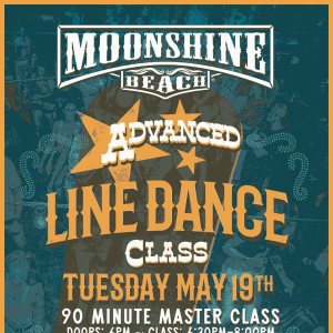 Advanced Line Dance Class at Moonshine Beach, Tuesday, May 19th, 2026