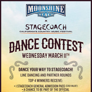 Stagecoach Dance Contest at Moonshine Beach, Wednesday, March 11th, 2020