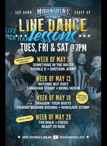 Line Dance Lessons at Moonshine Beach