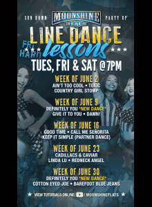 Line Dance Lessons at Moonshine Beach