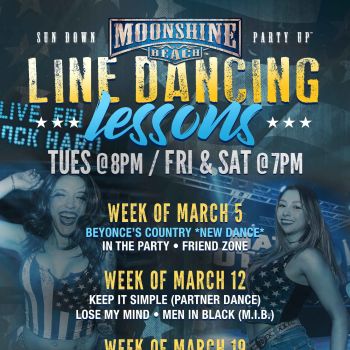 Line Dancing Lessons at Moonshine Beach