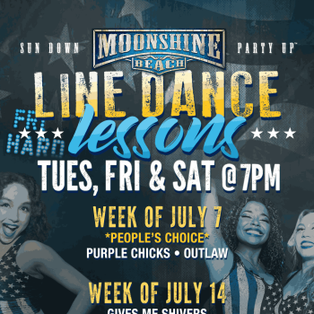 Line Dance Lessons at Moonshine Beach