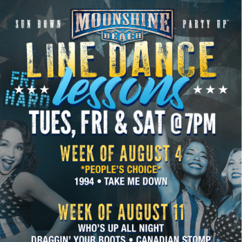 Line Dance Lessons at Moonshine Beach