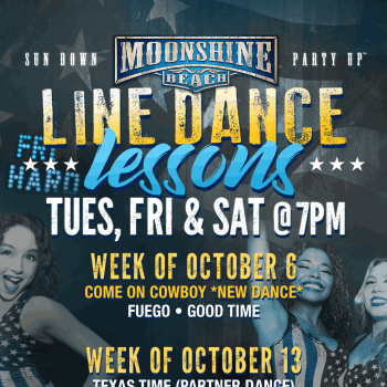 Line Dance Lessons at Moonshine Beach