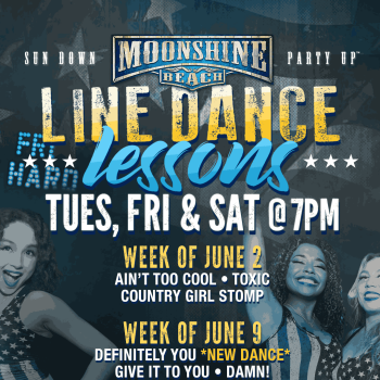 Line Dance Lessons at Moonshine Beach