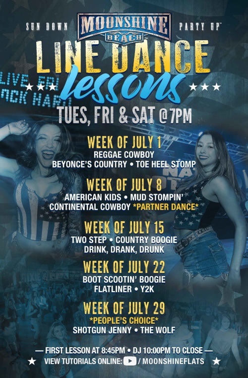 Line Dance Lessons at Moonshine Beach - Moonshine Beach
