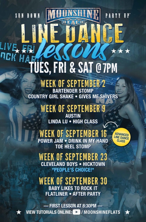 Line Dance Lessons at Moonshine Beach - Moonshine Beach