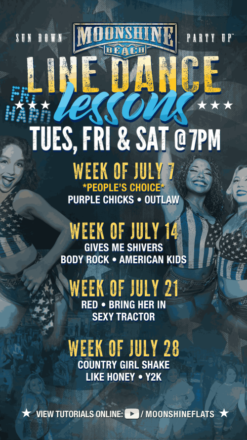 Line Dance Lessons at Moonshine Beach - Moonshine Beach