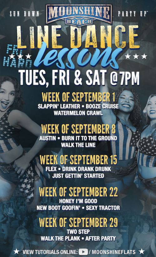 Line Dance Lessons at Moonshine Beach - Moonshine Beach