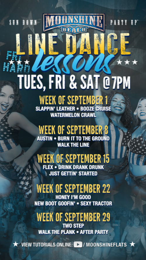 Line Dance Lessons at Moonshine Beach - Moonshine Beach