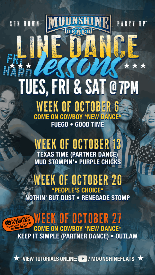 Line Dance Lessons at Moonshine Beach - Moonshine Beach