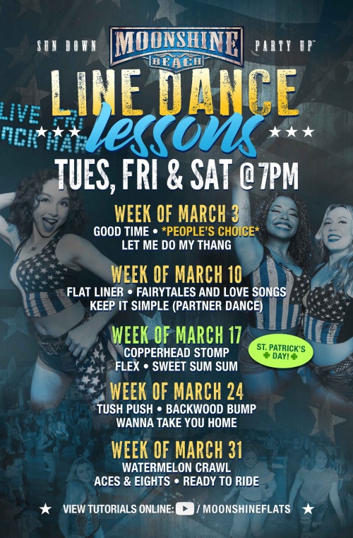Line Dance Lessons at Moonshine Beach - Moonshine Beach