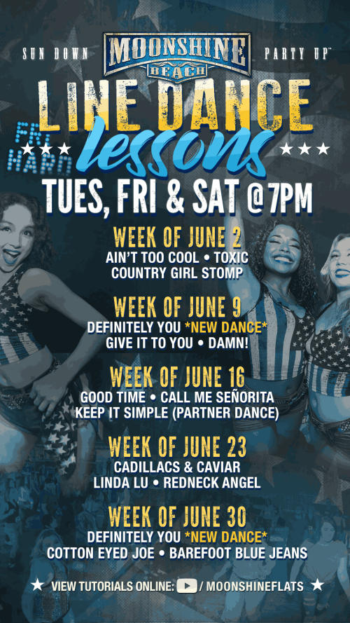 Line Dance Lessons at Moonshine Beach - Moonshine Beach