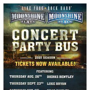 Luke Bryan Concert Party Bus from Moonshine Beach, Thursday, September 23rd, 2021