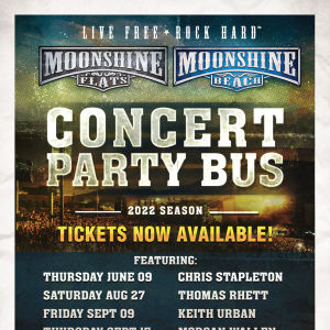 Thomas Rhett Concert Party Bus from Moonshine Beach, Saturday, August 27th, 2022