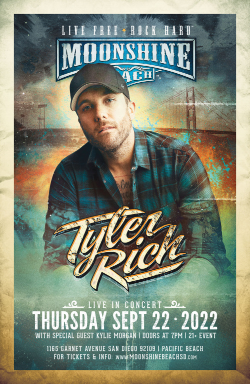 Tyler Rich Live in Concert with Special Guest Kylie Morgan at Moonshine Beach - Moonshine Beach
