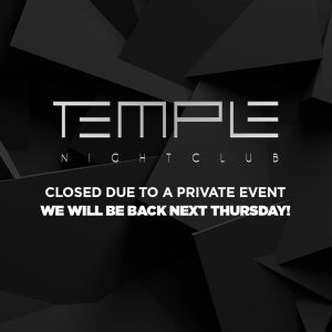 Closed Due to a Private Event, Thursday, December 12th, 2019