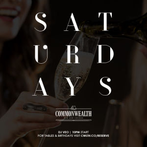SATURDAYS AT COMMONWEALTH, Saturday, August 31st, 2019