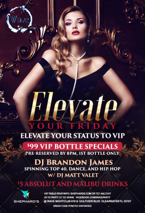Elevate Fridays at Wave Nightclub, Friday, June 19th, 2020
