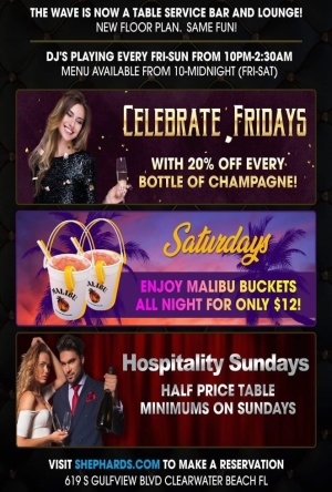 Saturday Nights @ The Wave, Saturday, September 19th, 2020