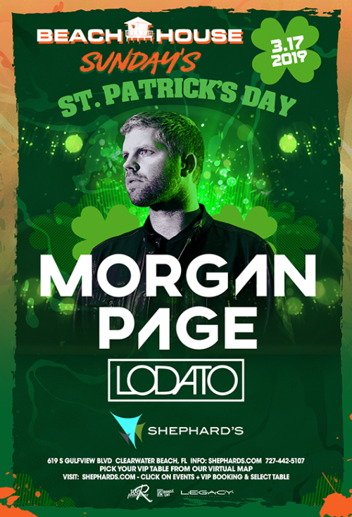 Morgan Page and Lodato at Beach House Sundays ST Paddy's Day Party - Tiki Beach