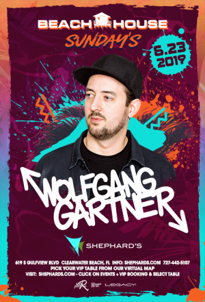 Wolfgang Gartner at Beach House Sundays 6-23-19, Sunday, June 23rd, 2019