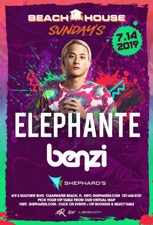 Elephante with Benzi at Beach House Sundays, Sunday, July 14th, 2019