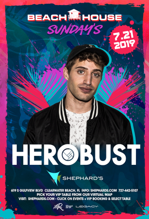 Herobust at Beach House Sundays, Sunday, July 21st, 2019
