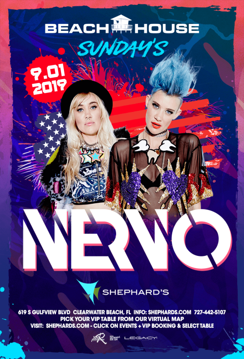 NERVO at Shephard's Labor Day Live Beach House 2019 - Tiki Beach