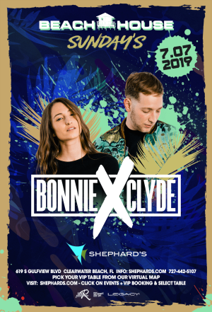 Bonnie X Clyde at Beach House Sundays, Sunday, July 7th, 2019