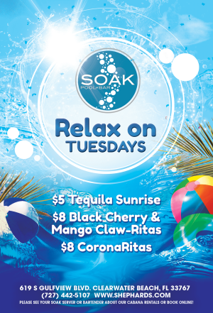 Relax on Tuesdays at Soak Pool, Tuesday, July 7th, 2020