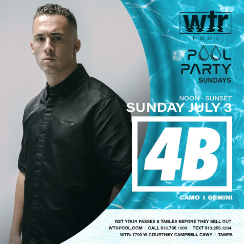 POOL PARTY SUNDAYS W/ 4B - WTR Pool