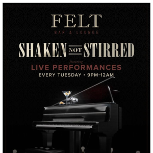Shaken not Stirred, Tuesday, January 21st, 2020