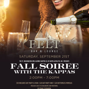 FALL SOIREE WITH THE KAPPAS, Saturday, September 21st, 2019