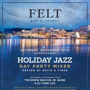 Holiday Jazz Day Party, Saturday, November 30th, 2019