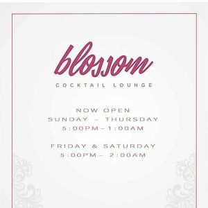 Blossom Cocktail Lounge, Friday, September 18th, 2020