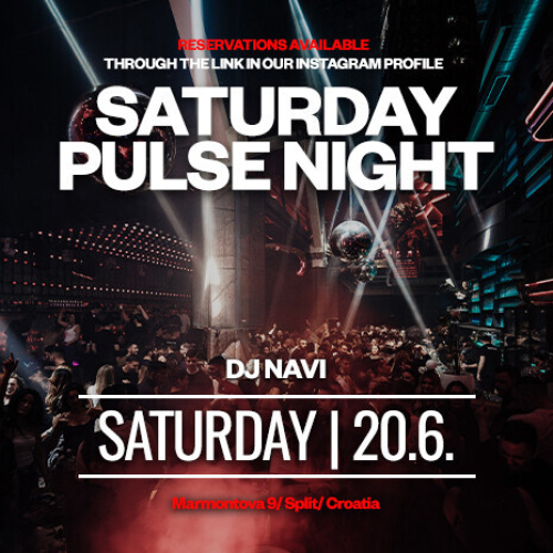 SATURDAY PULSE NIGHT - Flyer
