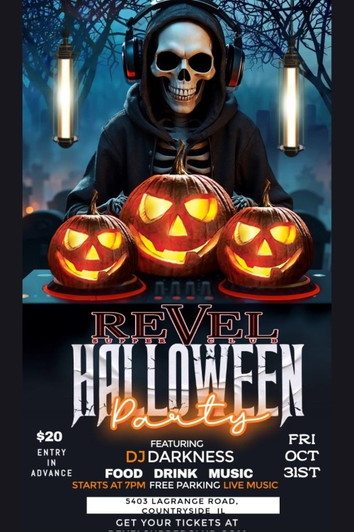 Revel Halloween Party - Flyer