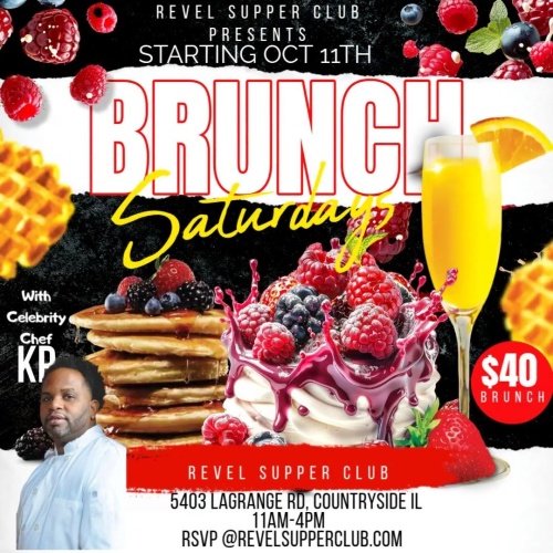 REVEL BRUNCH with CELEBRITY CHEF KP - Flyer