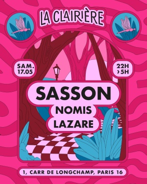 Flyer: La Clairière : Sasson, Nomis, Lazare