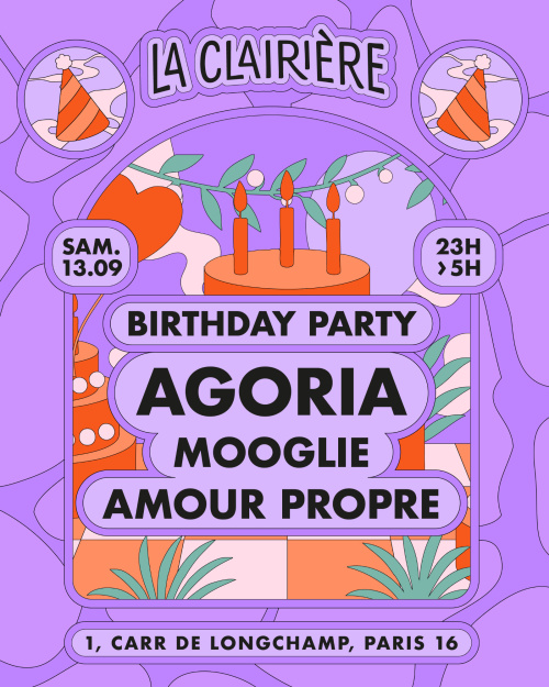 La Clairière : Agoria, Mooglie, Amour Propre - Flyer