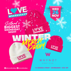 Flyer: Love Wednesdays - Winter Merch Drop