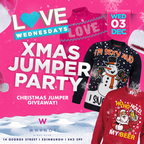 Love Wednesdays - Xmas Jumper Party - Flyer