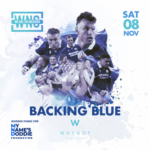 WhyNot Saturdays - Backing Blue - Flyer