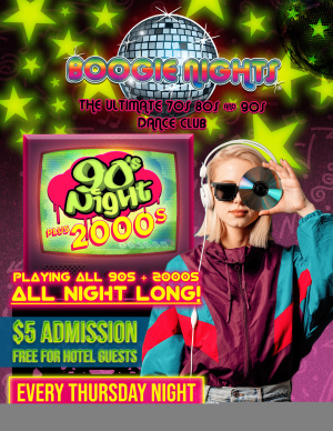 Flyer: Boogie Nights - 90