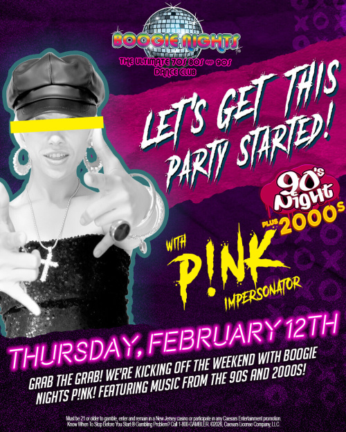 Boogie Nights - 90's Night - Flyer