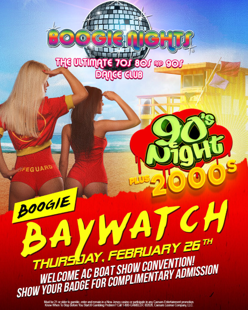 Boogie Nights - 90's Night - Flyer