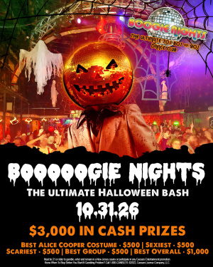 Flyer: Boogie Nights - BOOOOGIE NIGHTS ULTIMATE HALLOWEEN BASH