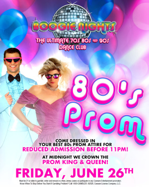 Flyer: Boogie Nights - 80s Prom