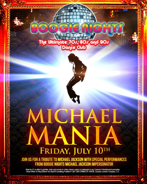 Flyer: Boogie Nights - Michael Mania